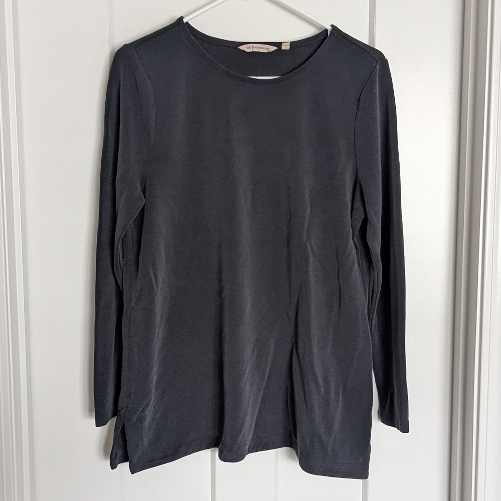 Soft Surrounding Charcoal Long Sleeve sz M - modal blend